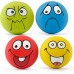4 Pack 2.8" Smiley Face Squeaky Dog Toys Soft Dog Balls Latex Rubber Squeak Dog Toys for Small Medium Puppy Pet Dogs (Emoji) 4 Pack 2.8" Smiley Face Squeaky Dog Toys Soft Dog Balls Latex Rubber Squeak Dog Toys for Small Medium Puppy Pet Dogs (Emoji)