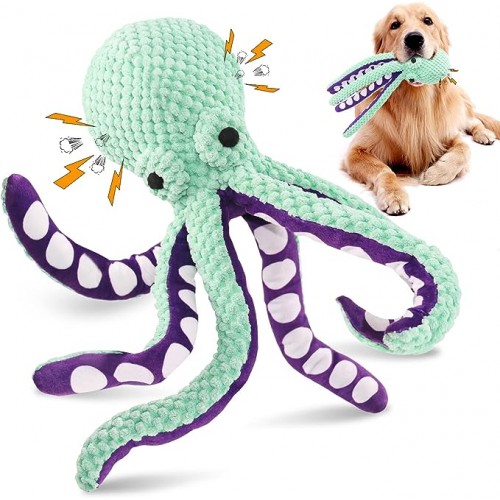 Plush Squeaky Dog Toys - Durable Octopus Stuffed Toy for Indoor Play With Small, Medium and Large Dogs Plush Squeaky Dog Toys - Durable Octopus Stuffed Toy for Indoor Play With Small, Medium and Large Dogs